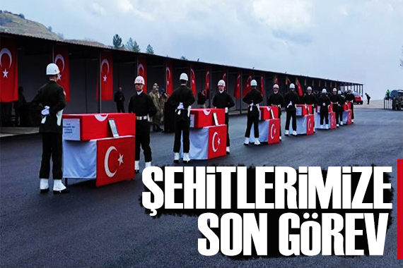 Türkiye tek yürek! Şehitlerimizi uğurluyoruz 