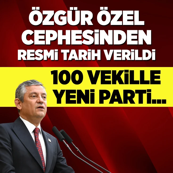 100 milletvekiliyle yeni parti!